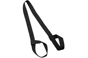 Yoga Mat Strap Sling Adjustable Durable Cotton Yoga Mat Carrier for Thick Yoga Mat Doubles As Yoga Strap for Stretching Black