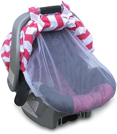 Nestletop Baby Car Seat Cover By Colwares - High Quality Protective Cover For Wind, Rain, Snow, Debris, & Pests (Pink Stripes)