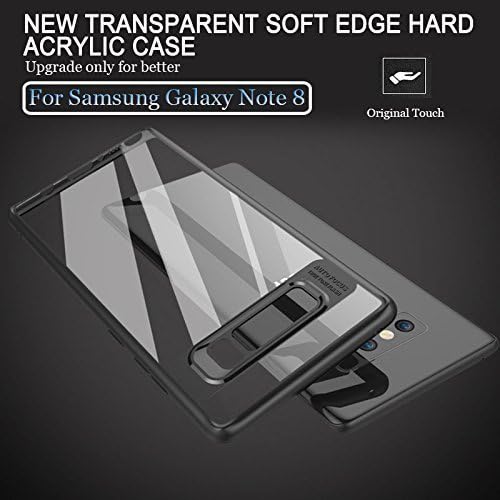 LEMCAS Autofocus Series Silicone Protective Transparent Hard Back with Soft Bumper Cushion Cover for Samsung Galaxy Note 8