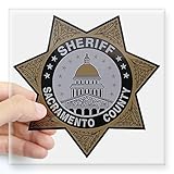 CafePress - Sacramento County Sheriff B Square Sticker 3" X 3 - Square Bumper Sticker Car Decal, 3"x3" (Small) or 5"x5" (Large)