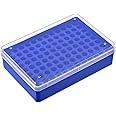 uxcell Centrifuge Tube Rack Storage Box 96-Well Polypropylene Holder for 1.5ml Microcentrifuge Tubes, Vials, Samples 11.5mm Hole Dia