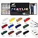 VACASSO Acrylic Paint Set with 12 Vivid Colors, Bonus 3pcs Brushes and Palette, Quality Paint Start Kit for Kids & Adults, Perfect for Art Craft Painting