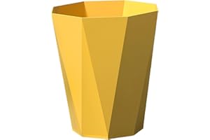 Llazsybz Small Trash Can, Waste Container, Wastebasket, Trash Can for A Student Room, House, Yellow