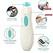 Baby Nail File Electric Nail Trimmer - Jaybva Safe Baby Nail Clippers Cutter for Newborn Children Toddlers Kids with LED Light Blue and Green