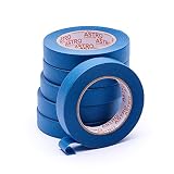 AstroTape Blue Painters Tape 1 inch (0.94"), 6 Pack - Medium Adhesive - No Residue Tape - 60 Yards (6 Rolls)