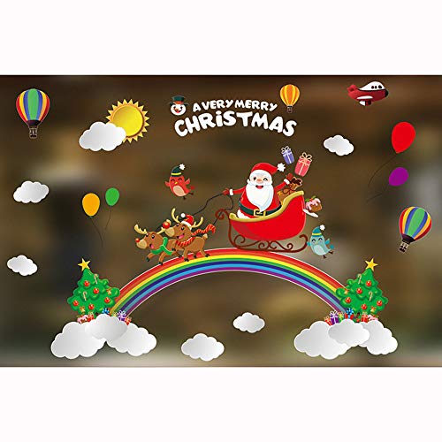 DIY pgojuni Christmas Creative Carving Can Remove Personality Wall Stickers Removable Wallpaper Home Decor 1PC (L) - Thumbnail 2