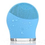 Silicone Facial Cleansing Brush,Waterproof Rechargeable Sonic Face Cleanser and Massager Brush for Makeup, Anti-Aging, Deep Exfoliator and Reduce Acne