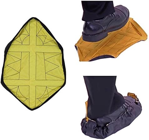 Hands-Free Step Sock Shoe Cover,Reusable One Step Portable Automatic Shoe Covers for Lazy by NiceTime (Yellow)