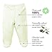 DorDor & GorGor Organic Baby Footed Pajamas Pants, Dye Free, 100% Cotton, 9-12 Months, Beige