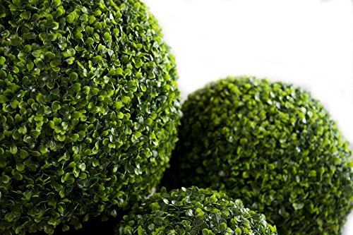 e-Joy 19" inch Artificial Boxwood Topiary Ball,Decorative Artificial Milan Boxwood Ball, Suitable for Both Outdoor or Indoor, garden, Home Décor, Weddings and other Special Events(1 piece)