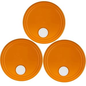 Orange Plastic Rieke Spout Lid for 3-6 Gallon Plastic Buckets-3 Pack