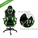Kinsal Gaming Chair Racing Style High-Back PU Leather Office Chair Computer Desk Chair Executive and Ergonomic Style Swivel Chair with Headrest and Massage Lumbar Support (Green)