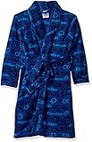 Calvin Klein Big Boys' Logo Printed Plush Robe, Blue, 7/8