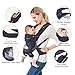 Infant Toddler Baby Carrier Wrap Backpack Front and Back, Hip Seat & Hood, Soft & Breathable Cotton, Cool Air Mesh, Black