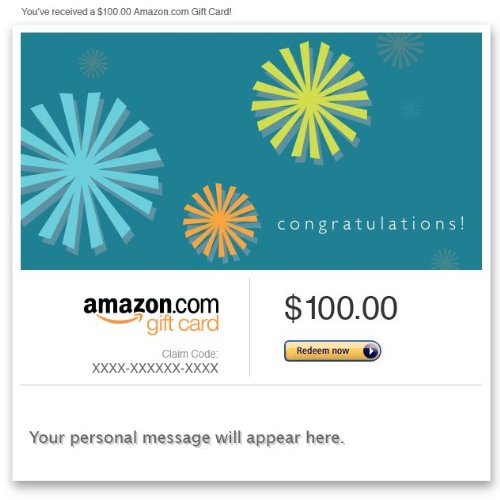 Amazon Gift Card - Email - Congratulations (Starbursts)