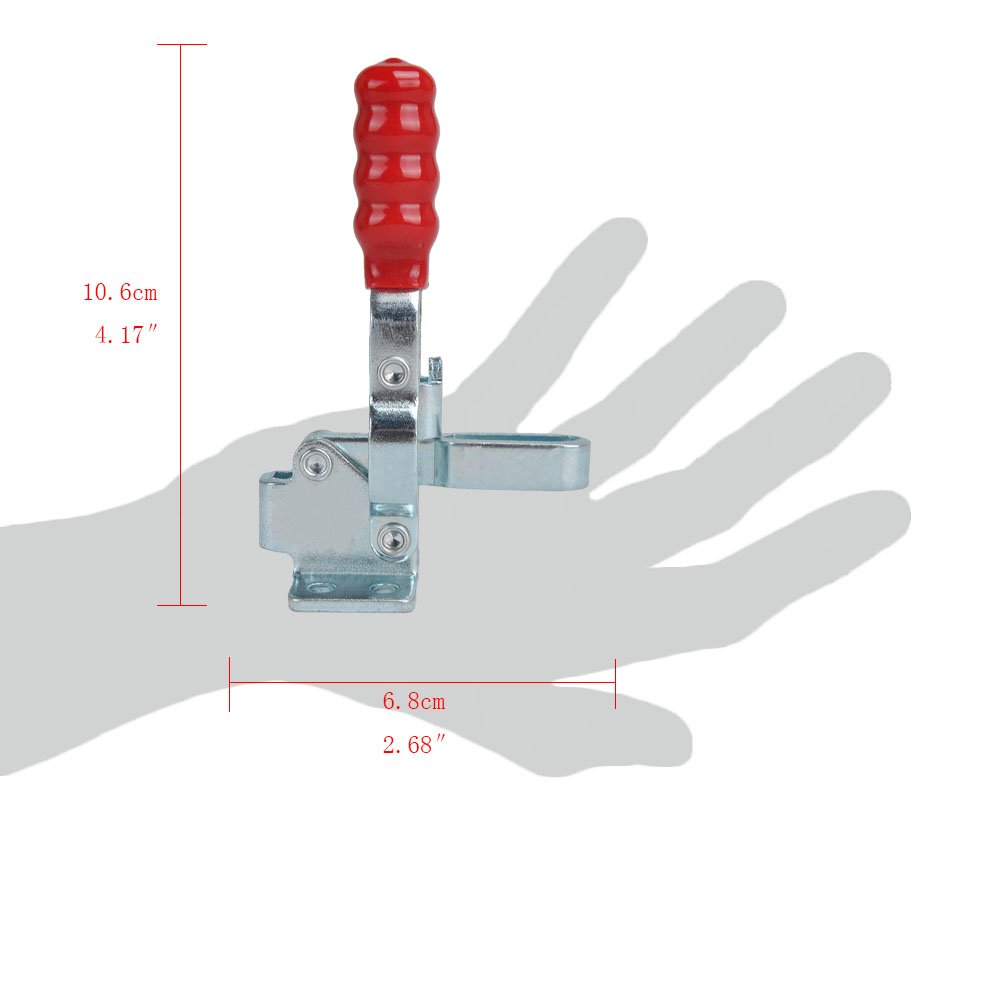 E-TING 2PCS Vertical Hand Tool Quick-Release Toggle Clamp 200 lbs / 91kg Holding Capacity Antislip Clamp 12050-U Hand Tool