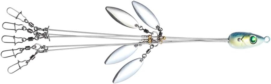 Corki 5 Arms Alabama Umbrella Rig Fishing Lure Bait Rigs with Barrel Swivels for Bass Lures : Sports & Outdoors