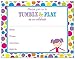 MyExpression.com 24 Gymnastics Girl Bright Polka Dots Border Fill-in Birthday Invitations