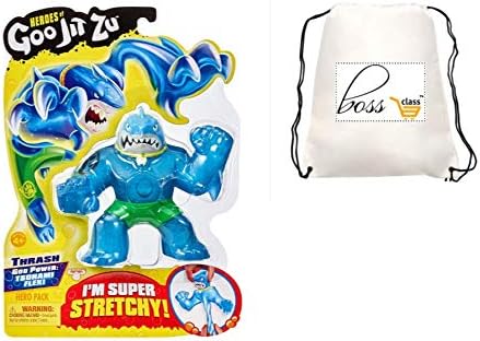 POG Boys Heroes of Goo JIT Zu (Bonus Exclusive SPIRLIE Pen) Stretchy Shark Action Figure, Thrash