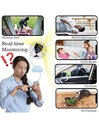 Spy Camera Wireless Hidden Cloud System WiFi Mini Cam Portable Video Recorder HD 1080P Monitor APP for Nanny Baby Pet Car Home Security with Motion Detection, Night Vision, Wide-Angle (1080P)