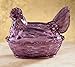 Miles Kimball Amethyst Glass Hen Candy Dish