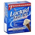 Lactaid Fast Act Lactose Enzyme Supplement, Vanilla Twist Flavor, Chewable Tablet, 32 ct.