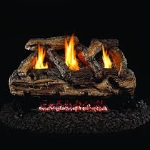 Amazon.com: Peterson Real Fyre 24-inch Split Oak Log Set with Vent-Free  Propane Gas Ansi Certified G9 Burner - Variable Flame Remote : Home u0026  Kitchen