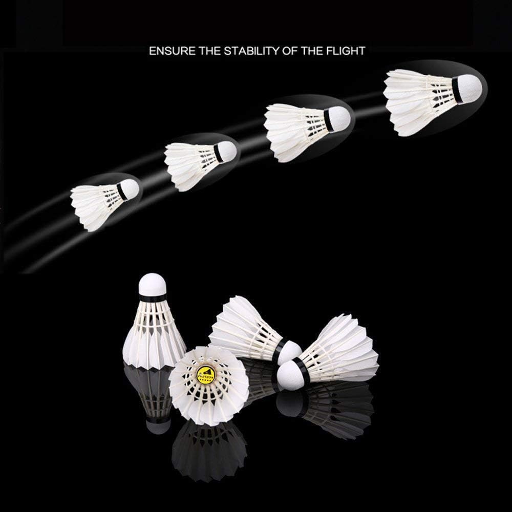 Portzon 12-Pack Goose Feather Badminton Shuttlecocks with Great Stability and Durability, High Speed Badminton Birdies Balls : Sports & Outdoors