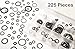 225 Piece O Rings Assortment Set - Heavy Duty Rubber Rings for Professional Plumbing, Supplies, Tools, Automotive, Garage, Plumber, Mechanic, Workshops, Repairs, Air & Gas Connections -By Katzco