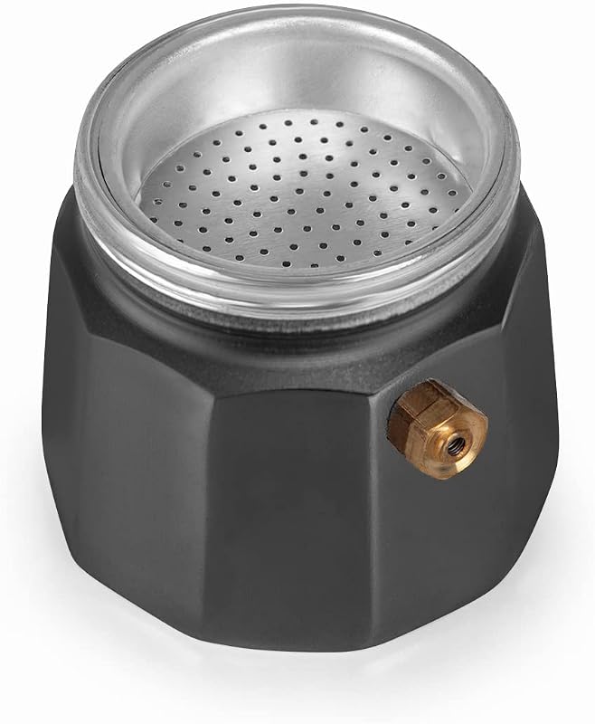 KFM 130, Cafetera Italiana, 1 taza, apta para cocina de gas, vitrocerámica y eléctricas, mango ergonómico, válvula seguridad, color negro