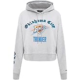 Pro Standard Womens NBA Old English Cropped Pullover Hoodie