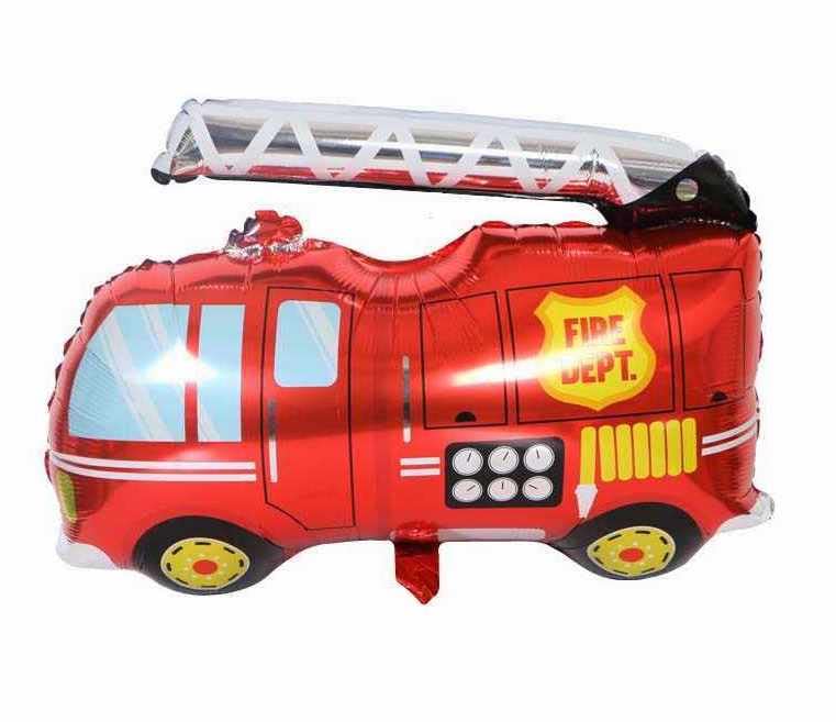 Fire Truck Vehicle Foil Balloon, 87cm (2 pack) — image 1