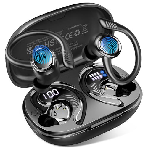 Hupoaf Wireless Earbuds Sport Bluetooth 5.4 Headphones