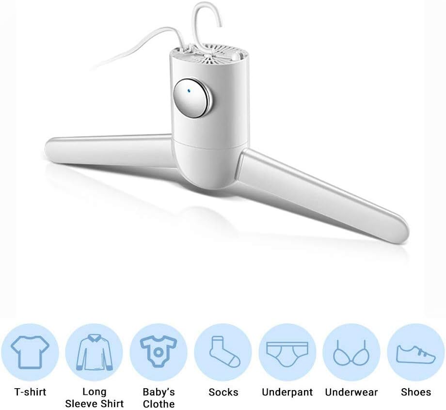 Augu Electric Dryer Hanger Folding Clothes drying Rack Portable Drying Hanger suitable for dry shoes Clothes ideal for home business trip