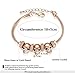 Yoursfs Crystal Bracelet for Women 18K Rose Gold Plated Heart Lock Key Pendant Bangle Bracelet