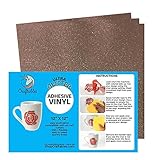 Craftables Rose Gold Ultra Glitter Adhesive Vinyl for Cricut, Silhouette Cameo, and Craft Cutters - (3) 12in x 12in sheets