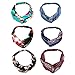 Beautyer 6Pcs Women Headband High Elastic Head Wrap Classical Retro Style Printed Twisted Hair Bands (6pcs)