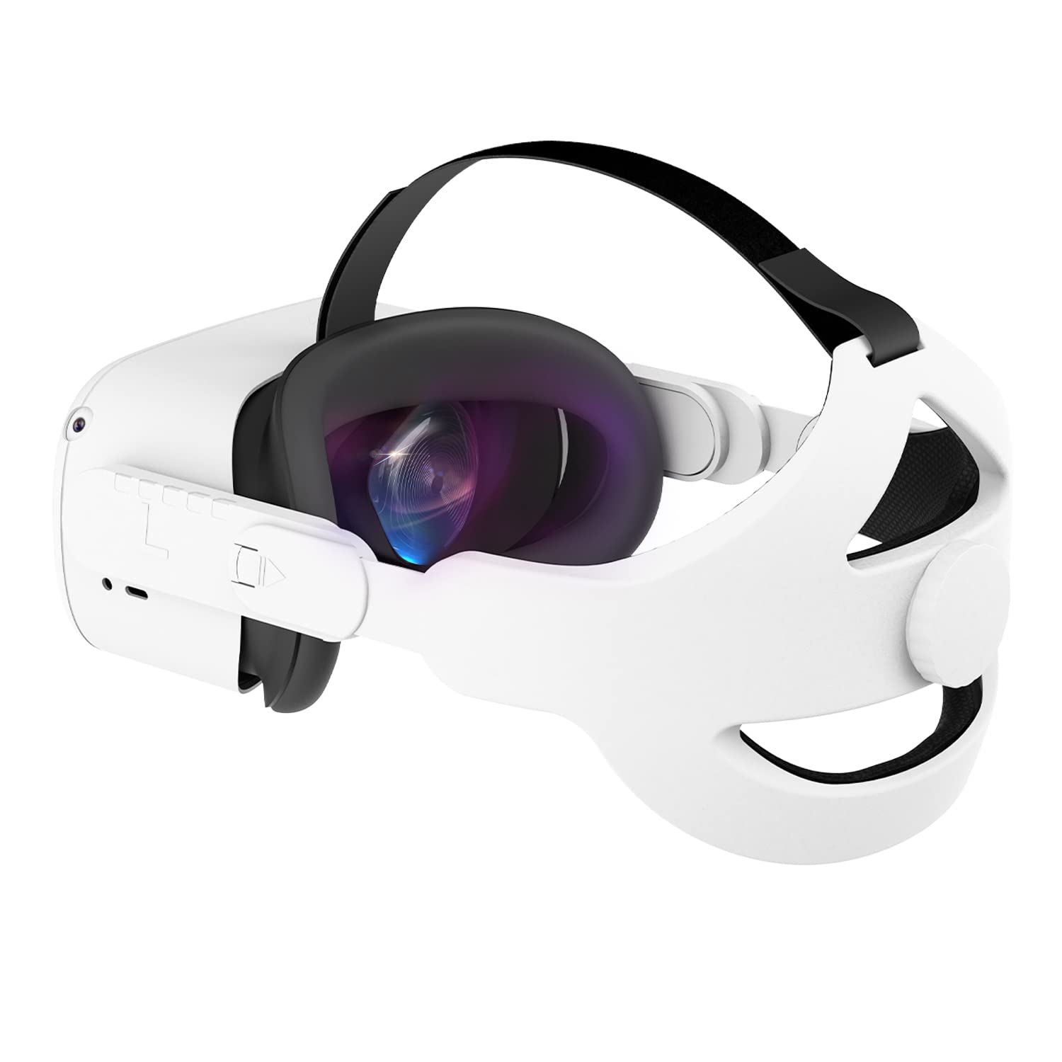 SINWEVR Adjustable Head Strap Compatible for Quest 2 Quest 3 VR Headset, Elite Strap Replacement for Enhanced Support and Comfort in VR, Durable and Lightweight(Lvory White)