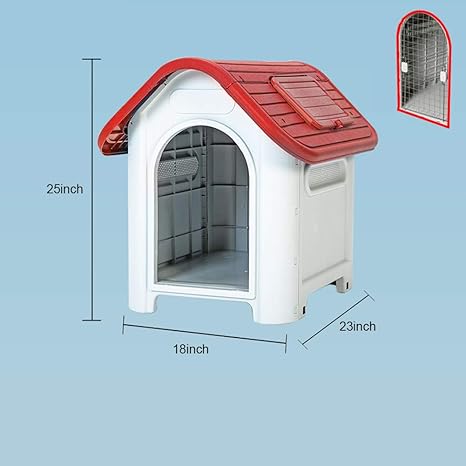 Amazon Co Jp プラスチック犬の犬小屋 四季 小および中 サイズの犬 犬用ベッド 屋内と屋外 犬のケージ B 64 58 46cm ホーム キッチン