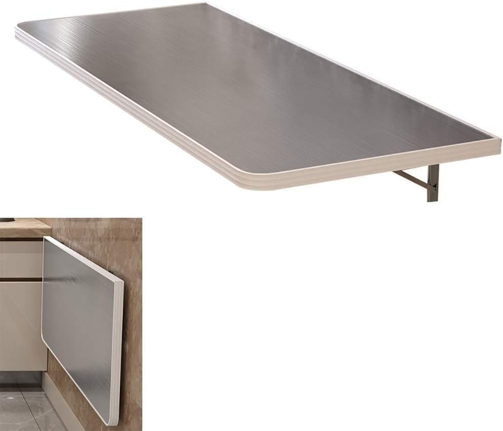 ASDFGH Wall Mounted Table Drop Leaf Folding Desks Bookshelf Kitchen Computer Office Workbench Dining Desk Table Easy to Install (Size : 80x30cm)