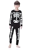 Children Halloween Pajamas Set, Skeleton Bones