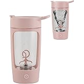 Electric Protein Shaker Bottle, | Tritan | Bpa Free| Blender Bottles 22oz Rechargeable Vortex Portable Mixer, Self Stirring Cup, Auto Mixing Mug For Coffee(Pink)