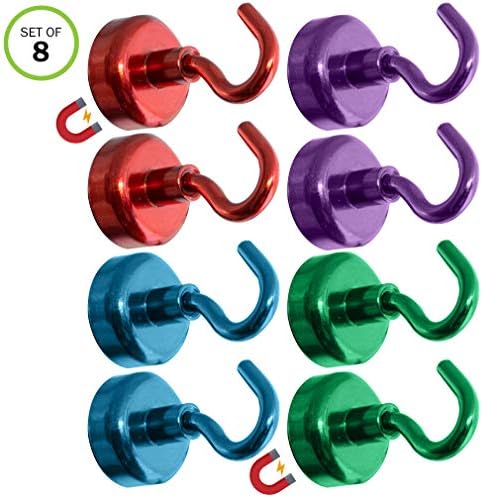 Evelots Magnetic Hooks-Super Strong-Powerful-Filing Cabinet/Refrigerator-Set/8