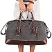 PRASACCO Oversized Canvas Duffel Bags for Men, Travel Tote Shoulder Handbag Weekend Bag for Women, Gray