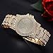 Huntmic Quartz Watch with Gold Plated Stainless Steel Strap, Rose Model: 1)