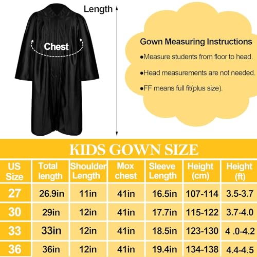 GOGOBAO Kindergarten Graduation Cap and Gown Set with Tassel 2025 Charms Graduations Stoles for Kid Preschool