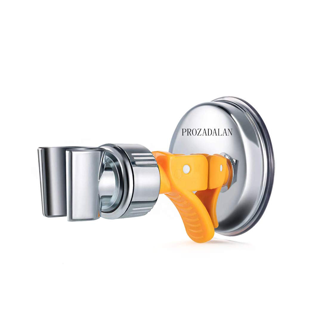 Shower Head Holder, Adjustable Removable Shower Wall Bracket, Shower Head Mount, 360° Rotation Adjustable Shower Bracket, Angle Adjustable Vacuum Suction Cup (Yellow-1)