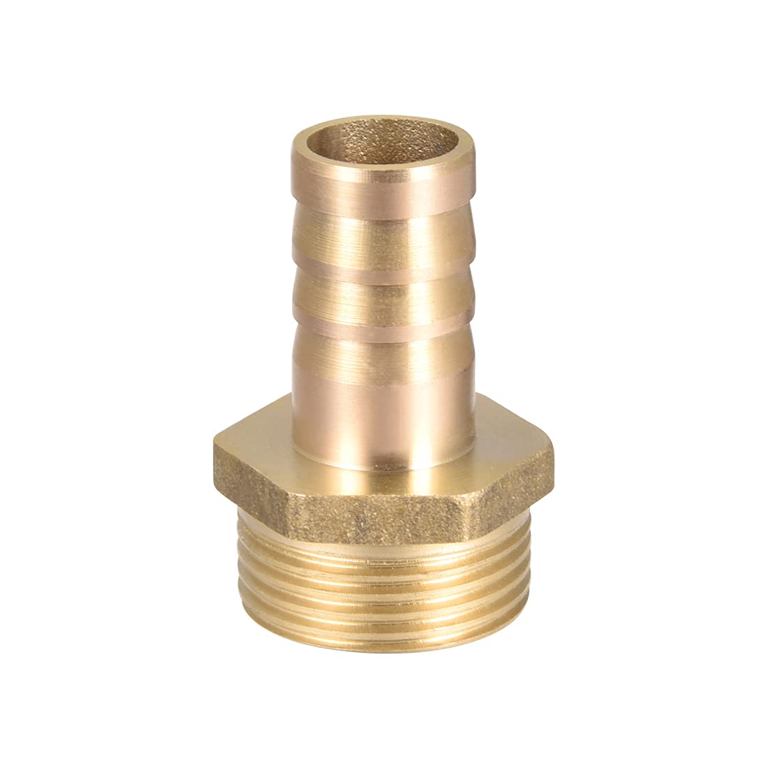 sourcing map Brass Hose Barb Fitting,Connector,16mm Barb x G3/4 Male Pipe Adapter