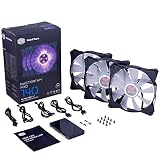 Cooler Master MasterFan Pro 140 Air Flow RGB- 140mm High Air Flow RGB Case Fan, 3 In 1 with RGB LED Controller, Computer Cases CPU Coolers and Radiators (MFY-F4DC-083PC-R1)
