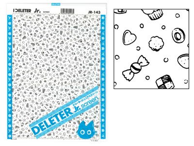 Deleter Screen Tone Jr JR-143 [Candy and Sweets Pattern][Sheet Size 182x253mm (7.16
